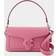 Coach Women's Polished Pebble Leather Covered C Closure Tabby Shoulder Bag 26 Vivid Pink
