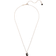 Swarovski Swan Pendant Necklace - Rose Gold/Black