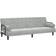 vidaXL Sofa Bed With Armrests Light Grey Sofa 205cm 2 personers