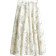 H&M Round Cut Midi Skirt - White/Pattern