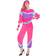 Amscan 80'erne Træningsdragt Lyserød Kostume