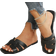 Shein Women Black Snakeskin Embossed Slide Sandals, Elegant Open Toe Sandals