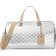 Michael Kors Grayson Extra Large Logo Embossed Patent Weekender Bag - Silver