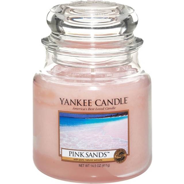 Yankee Candle Pink Sands Medium Duftlys 411g - De bedste duftlys i test - Dinskønhed.dk