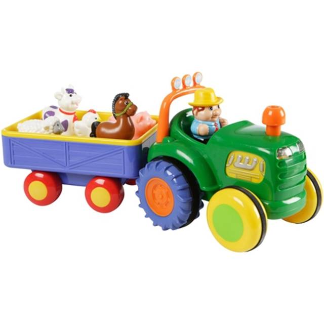 Happy Baby Farm Tractor with trailer - Legetøj til 1 årig - TIl den lille