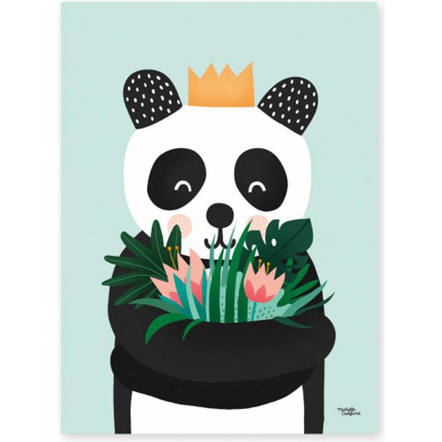 Michelle Carlslund Panda Plakat 50x70cm - Gave til nybagt far - TIl den lille