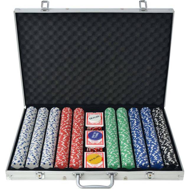 vidaXL Poker Set with 1000 Chips - Morefews.dk