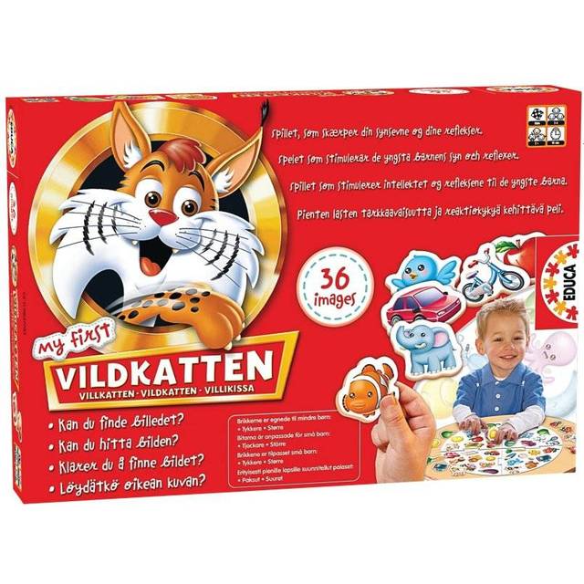 Educa My First Vildkatten 36 - 10 Brætspil til små børn 2 – 4 år - Vildmedbørn.dk