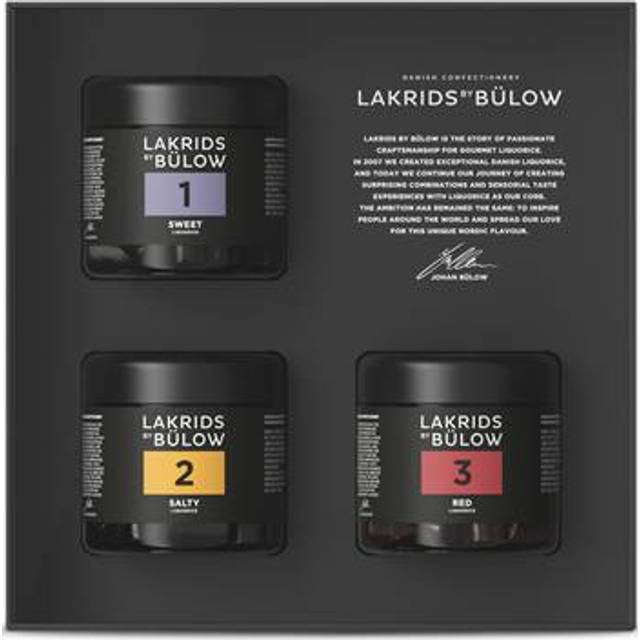 Lakrids by Bülow Black Box 1, 2 and 3 450g - Mandelgaver - MOREFEWS