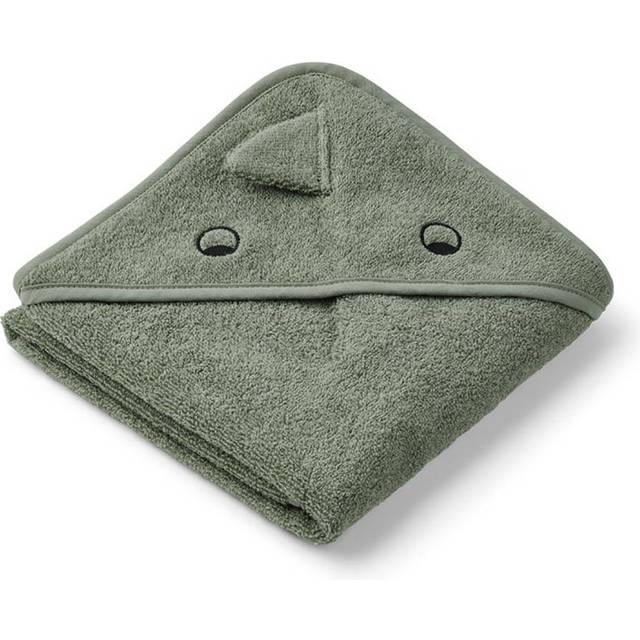 Liewood Albert Hooded Baby Towel Dino - Bedste babyhåndklæder - Vildmedbørn.dk