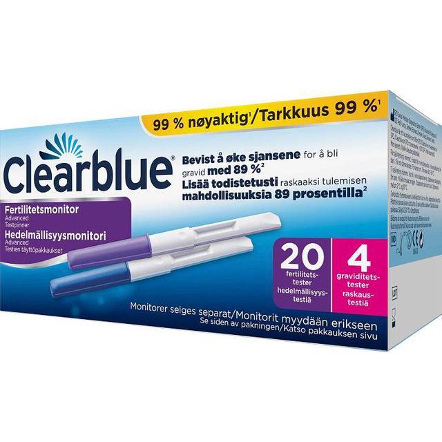 Clearblue Testpenne til Clearblue Advanced Fertilitetsmonitor 20+4 pk - Hvor langt skal sæden op, før man bliver gravid? - Babyhelp.dk