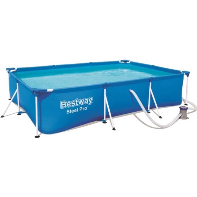 Bestway Steel Pro Frame Pool Set with Filter Pump 3x2.01x0.66m - Badebassin test - Rygcrawl.dk
