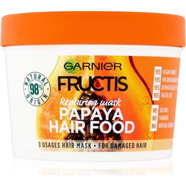 Garnier Fructis Hair Food Repairing Papaya 390ml - Bedste hårkur til ødelagt hår - Dinskønhed.dk