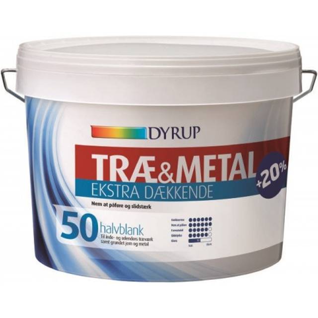 Dyrup 50 Metalmaling, Træmaling Hvid 2.25L