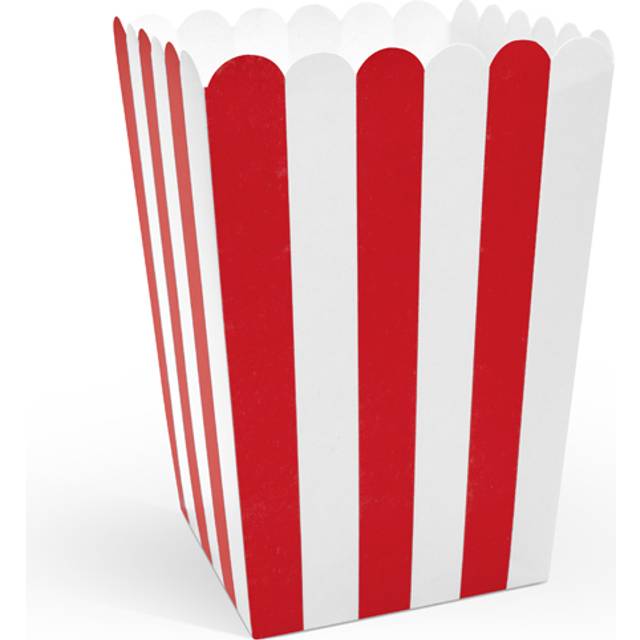 PartyDeco Popcorn Box Mix White/Red 6-pack - Hvordan holder man en god børnefødselsdag? - Vildmedbørn.dk