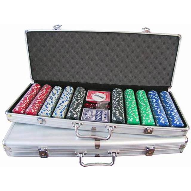 tectake Poker Set Silver 300 Pieces - Julegaver til ham 2022 - Gavehylden