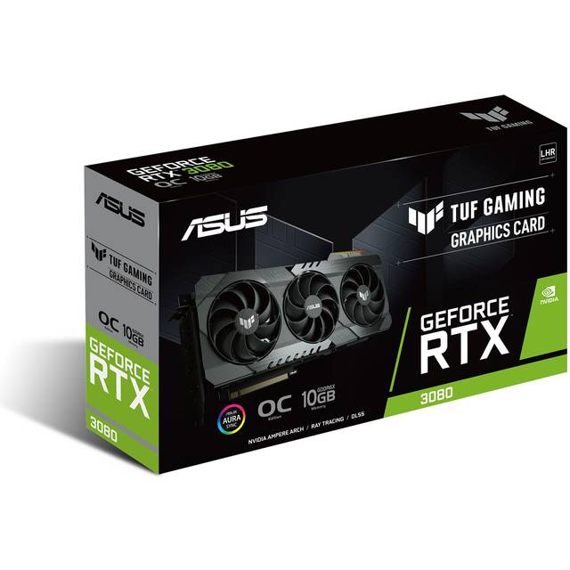 ASUS GeForce RTX 3080 TUF Gaming OC V2 2xHDMI 3xDP 10GB - Grafikkort test - Datalife.fk