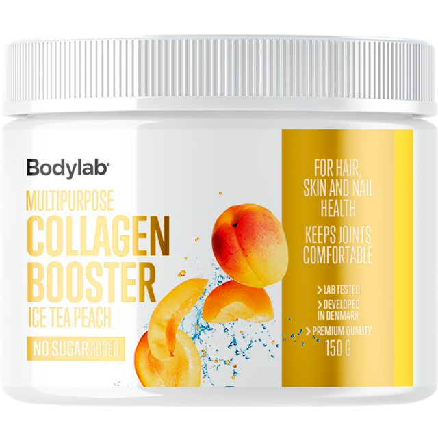 Bodylab Collagen Booster Ice Tea Peach 150g - Kollagenpulver test - Dinskønhed.dk