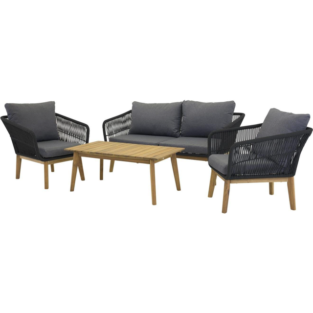 Venture Design Chania Loungesæt, 1 borde inkl. 2 stole & 1 sofaer
