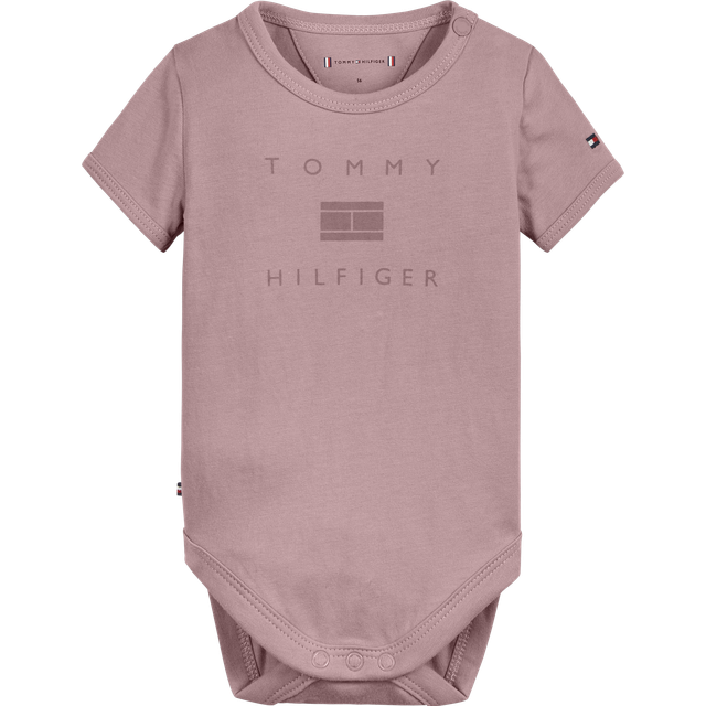 Tommy Hilfiger Baby Logo Body Broadway - Pink - Gave til baby - TIl den lille
