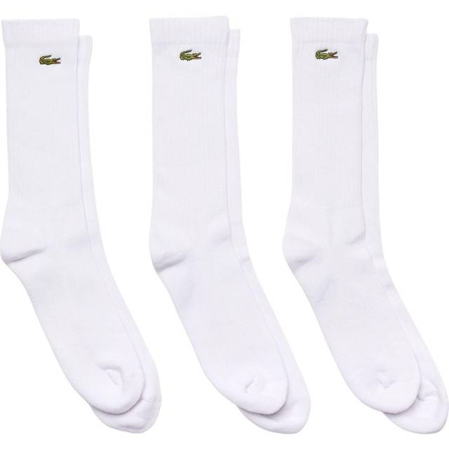 Lacoste Socks 3-pack - White - gavehylden.dk