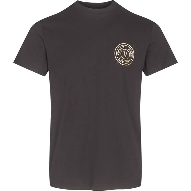 Versace V Emblem T-shirt - Black - Sejt tøj til teenageren 2022 – fedt tøj til drenge og piger - MOREFEWS