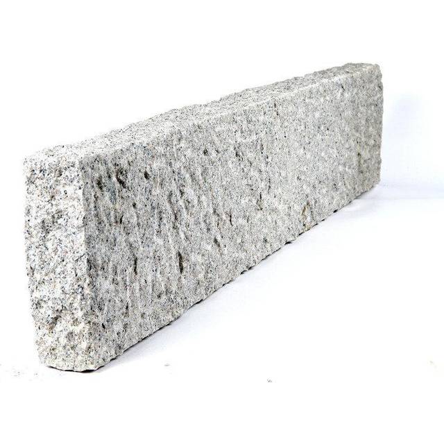 Granit kantsten kløvet 10x30x100 cm lysegrå - Granit - Havekrogen.dk