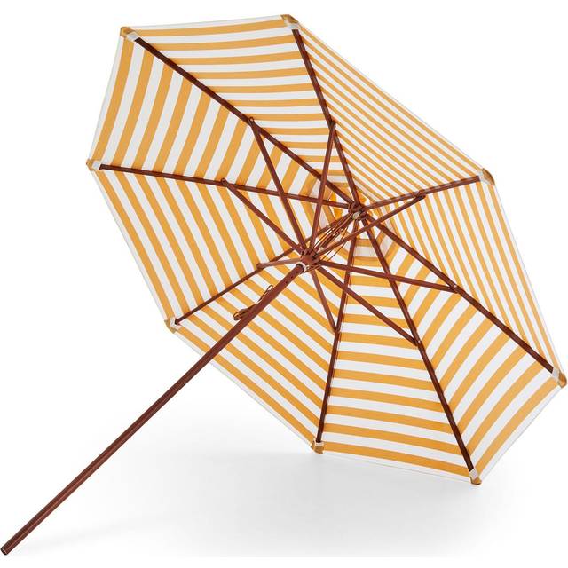 Skagerak Messina parasol Ø270, Golden Yellow Stripes