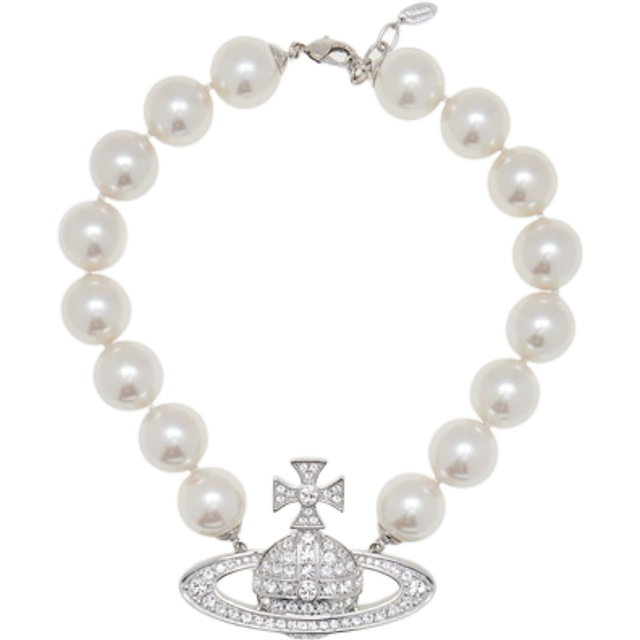Vivienne Westwood Neysa Pendant Necklace - Silver/Pearls/Transparent ...