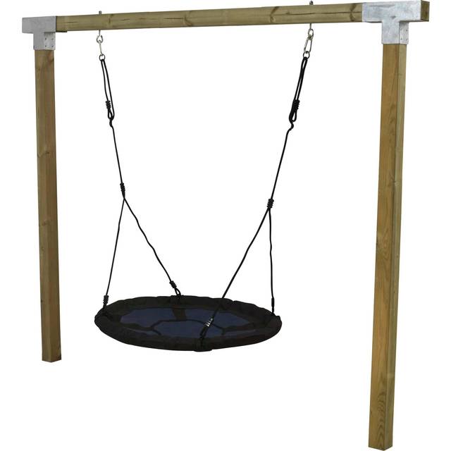 Plus Cubic Swing Frame with Nest Swing - Gyngestativ i træ - Vildmedbørn.dk