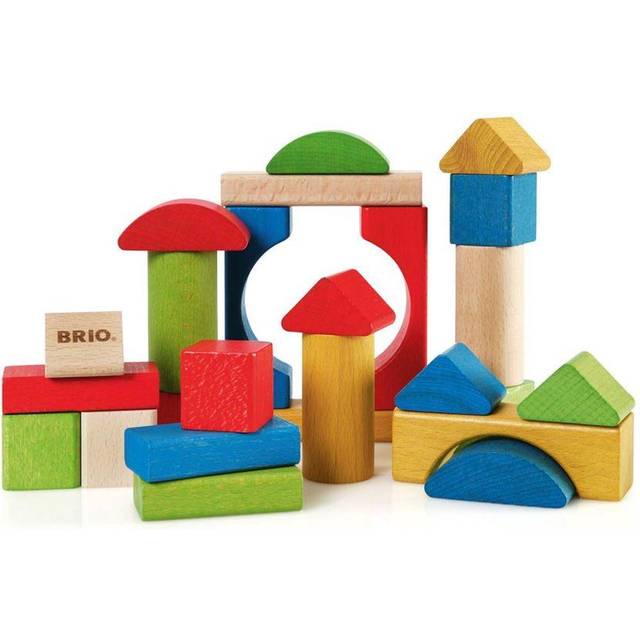 BRIO Building Blocks Colored 25 pcs 30114 - Klodser til børn i træ der kan stables igen og igen - Vildmedbørn.dk