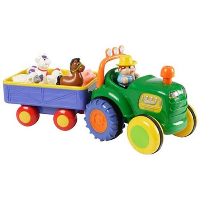 Happy Baby Farm Tractor with Trailer - Legetøj til 1 årig - TIl den lille