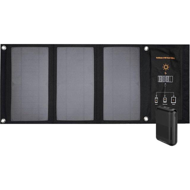 4smarts VoltSolar Solcelle Oplader 10.000mAh Sort - solcelle oplader test - Outdoorfri.dk