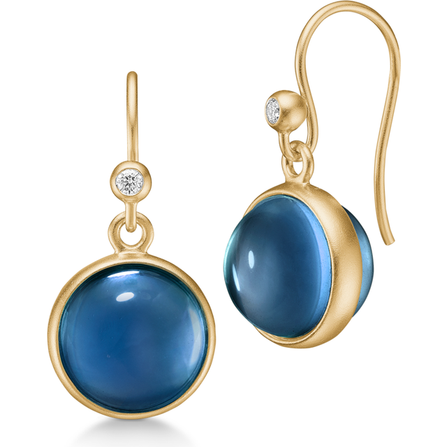 vokal døråbning direkte Julie Sandlau Prime Earrings - Gold/Blue/Transparent • Pris »
