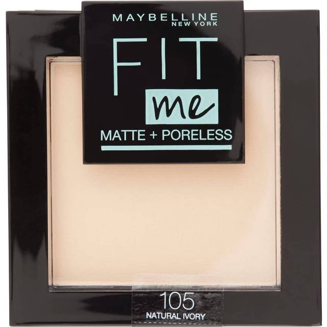 Maybelline Fit Me Matte + Poreless Powder #105 Natural Ivory - Bedste pudder - Dinskønhed.dk