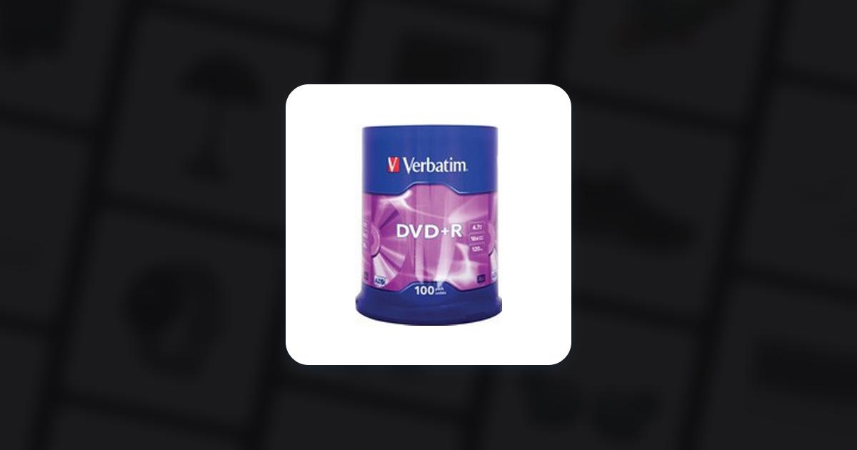 Verbatim DVD+R 4.7GB 100-Pack • Pris »