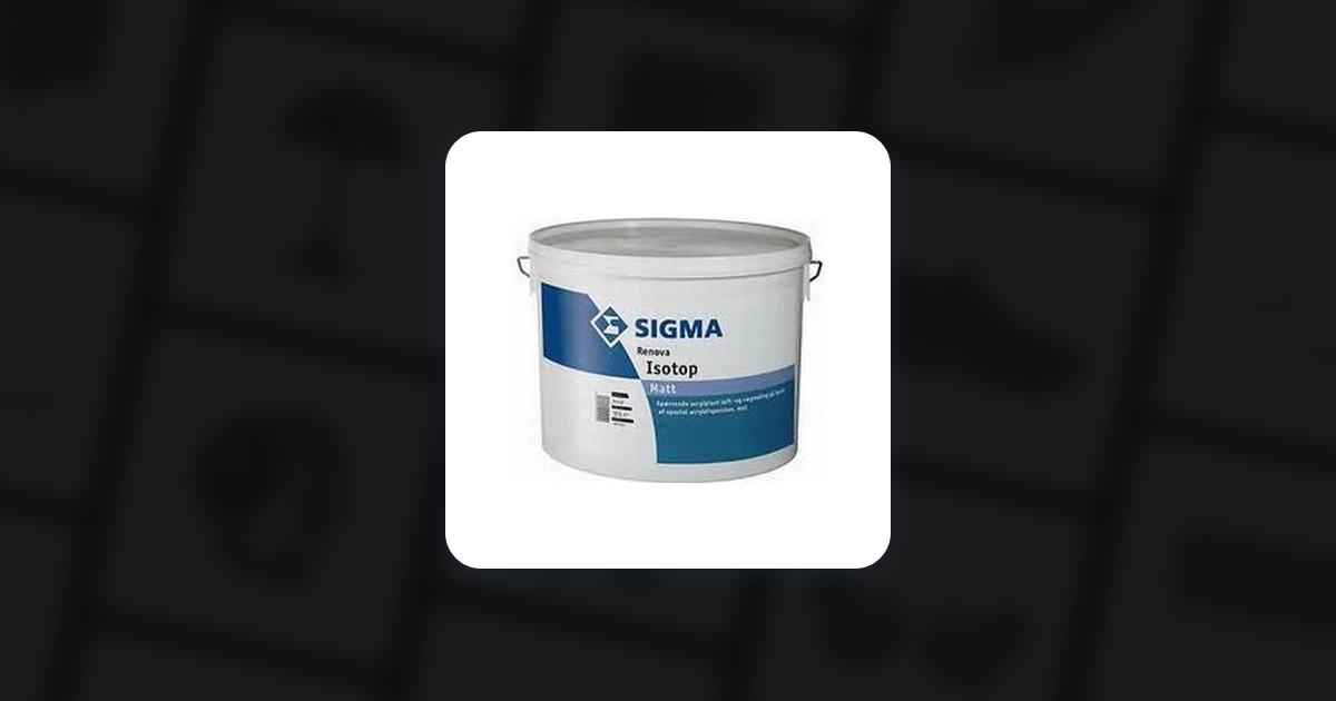 Boos Snel journalist SIGMA Renova Isotope Primer Wall & Ceiling Paint White Matte Vægmaling Hvid  10L • Pris »