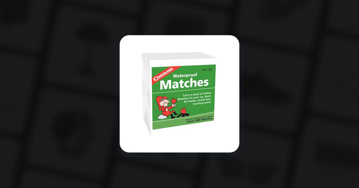 abstraktion Nikke en sælger Coghlan's Waterproof Matches 10Box • Se PriceRunner »
